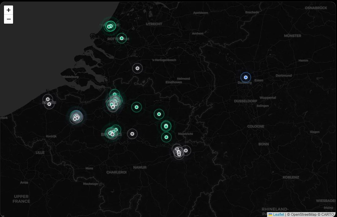 Carte des signaux OPTIMIS — moteur de croissance sortant sur le Benelux