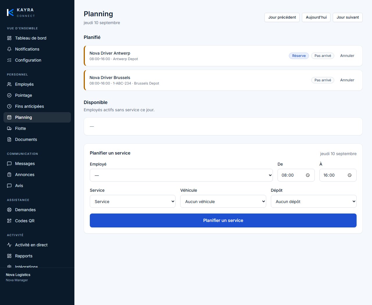 Module 3 — Planning — KAYRA Connect